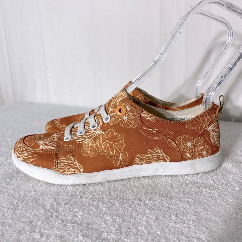 Vionic Beach Orange Pismo Starfish Coral Print Slip On Sneakers 8 - Picture 3 of 11